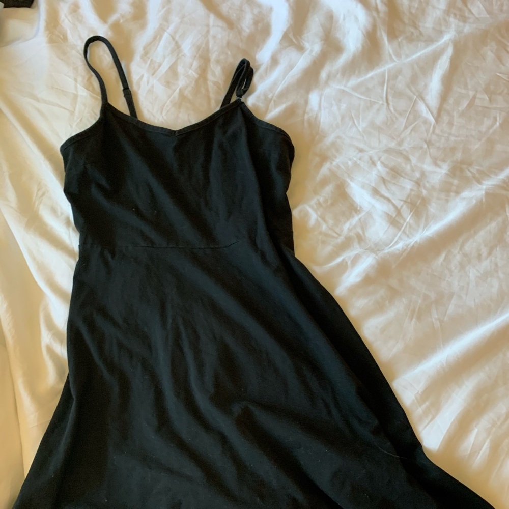 black camisole dress